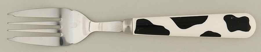 Spotted Cow (White) Individual Salad Fork by Tienshan-1