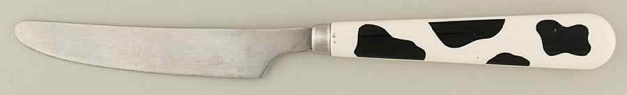 Spotted Cow (White) Small Dinner Knife by Tienshan-1