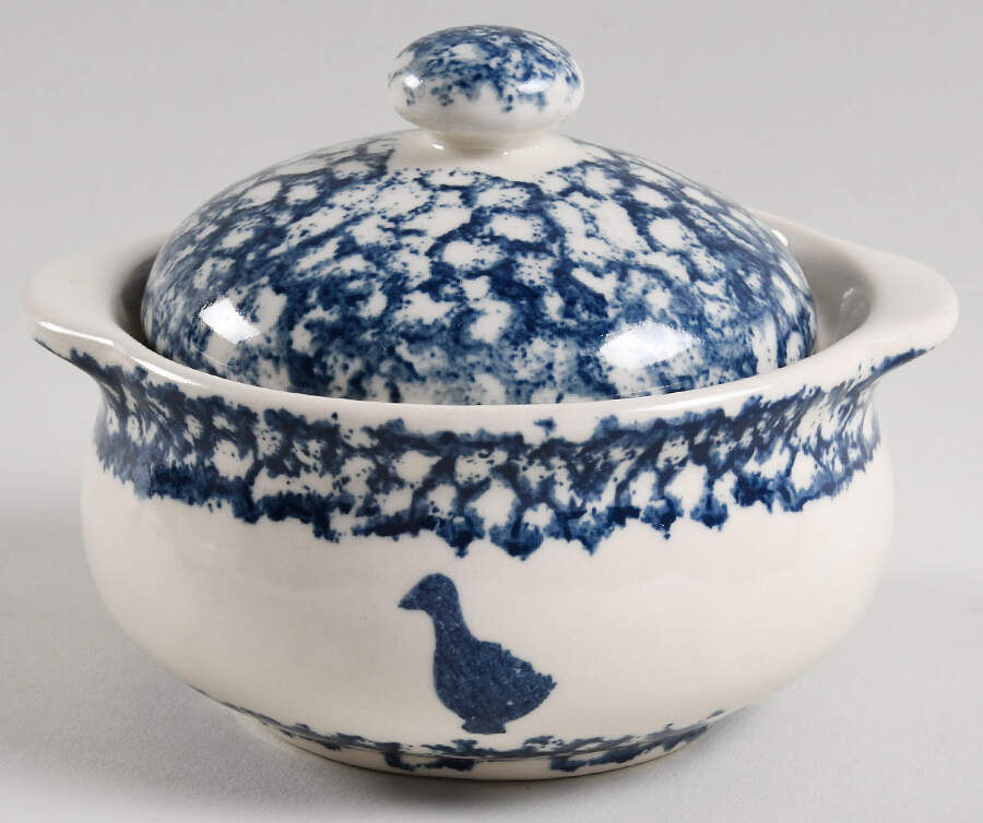 Sponge Blue (Animals or Hearts) Individual Casserole & Lid by Tienshan-1