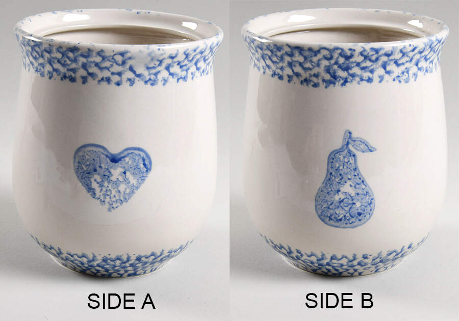 Sponge Blue (Animals or Hearts) Medium Canister No Lid by Tienshan-1