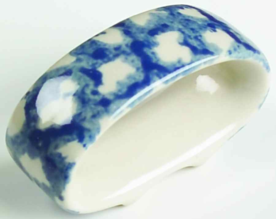 Sponge Blue (Animals or Hearts) Napkin Ring by Tienshan-1