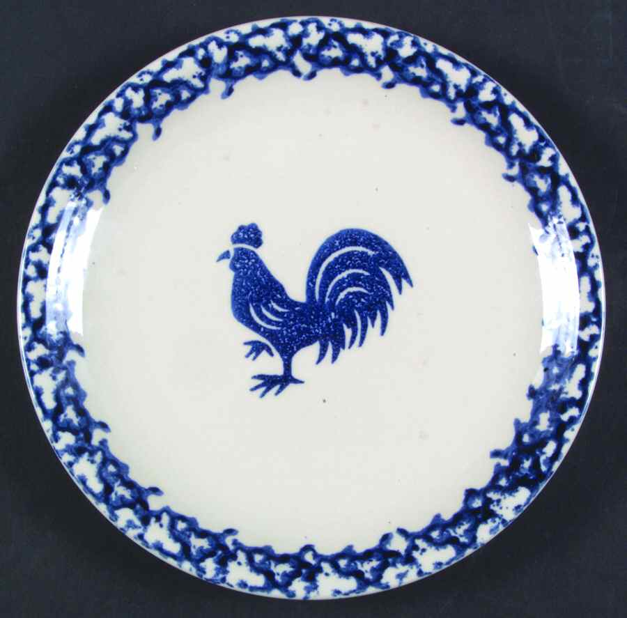 Sponge Blue (Animals or Hearts) Salad Plate by Tienshan-1