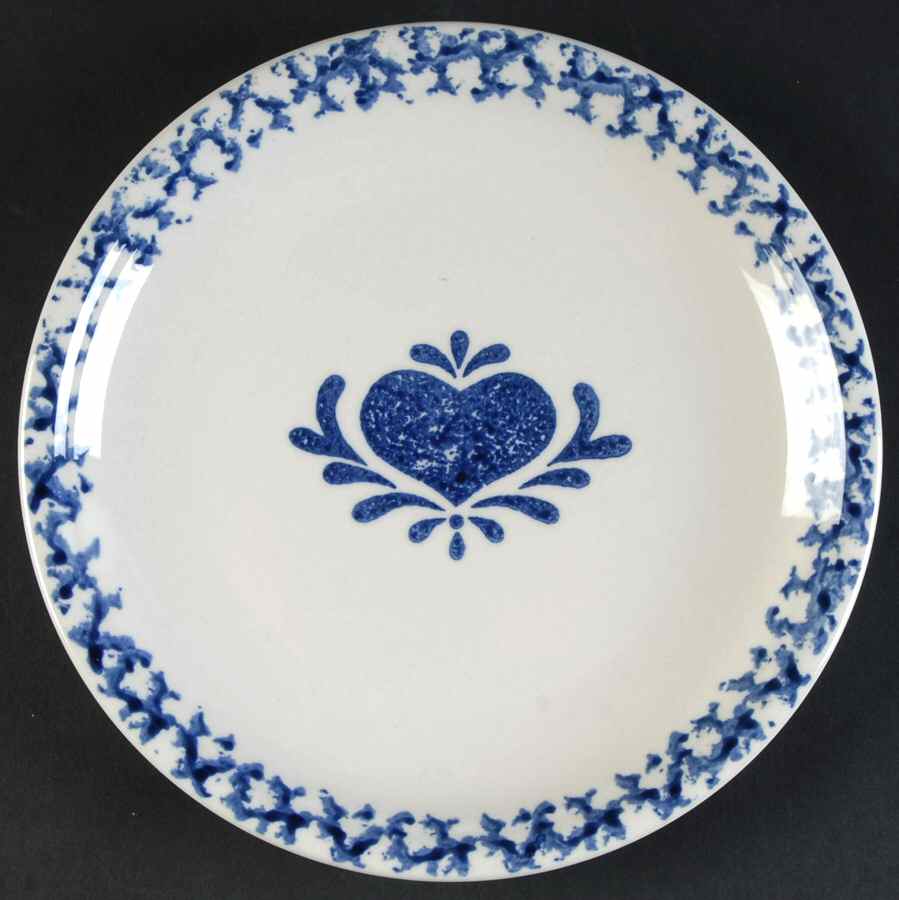 Sponge Blue (Animals or Hearts) Salad Plate by Tienshan-1