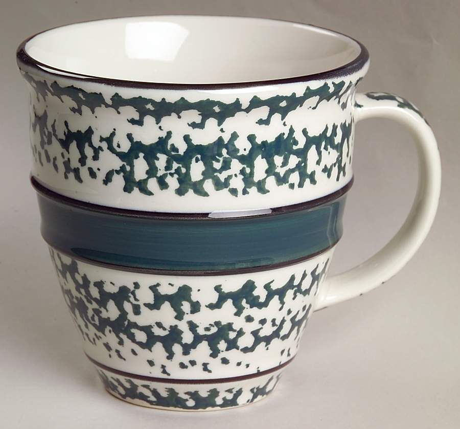 Sponge Green (Black Edge) Mug by Tienshan-1