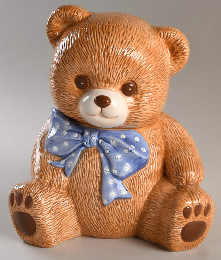 Theodore Bear Figural Cookie Jar & Lid by Tienshan-1