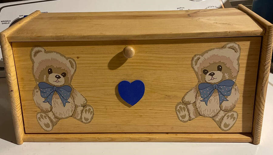 Theodore Bear Wood Bread Box by Tienshan-1