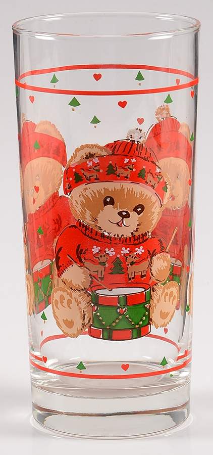 Theodore Bear's Christmas 16 Oz Glassware Tumbler by Tienshan-1