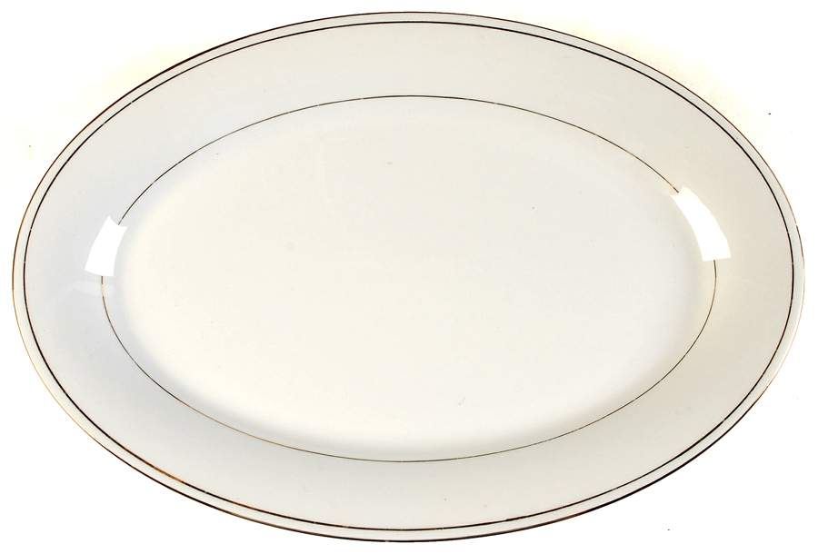 Classic Gold 14" Oval Serving Platter by Tienshan-1