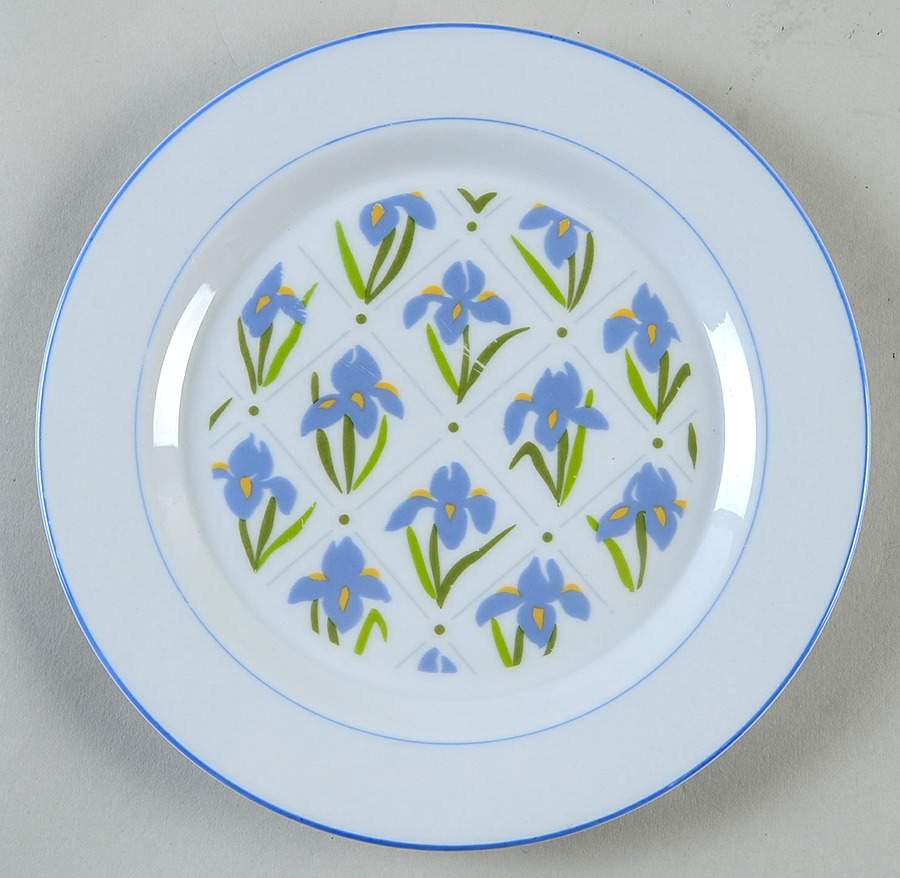 Blue Iris Salad Plate by Tienshan-1