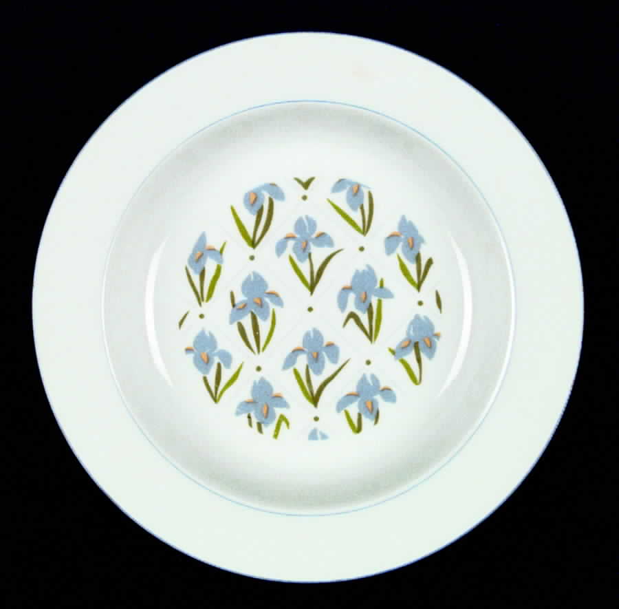 Blue Iris Rim Soup Bowl by Tienshan-1