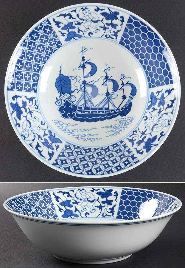 Trade Winds 9" Round Vegetable Bowl by Tienshan-1
