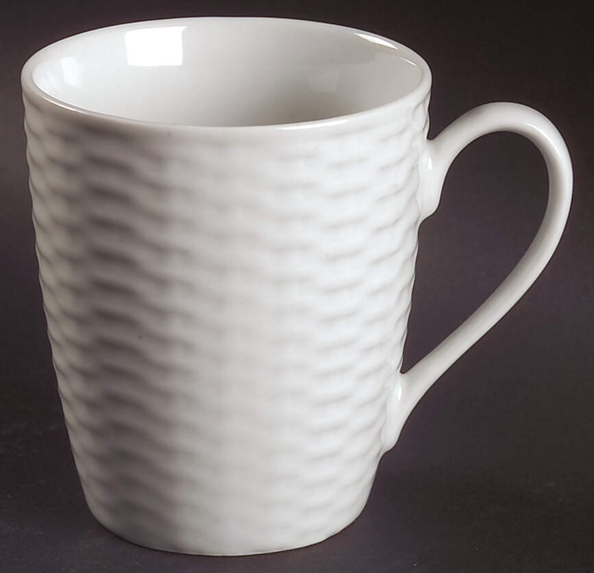 White Wicker Mug by Tienshan-1