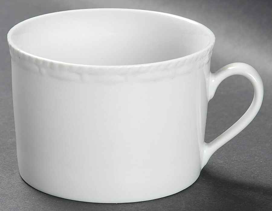 White Wicker Flat Cup by Tienshan-1