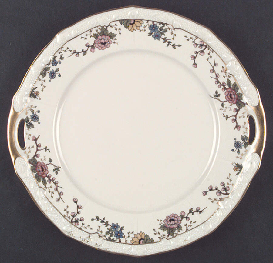 Primavera (Cream) Handled Cake Plate by R S Tillowitz-1
