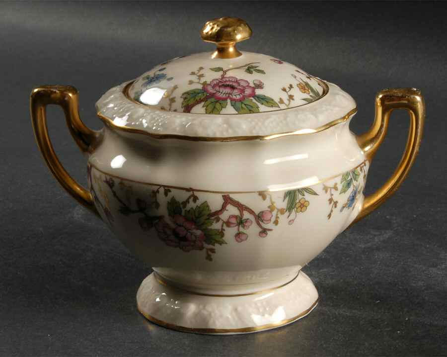 Primavera (Cream) Sugar Bowl & Lid by R S Tillowitz-1