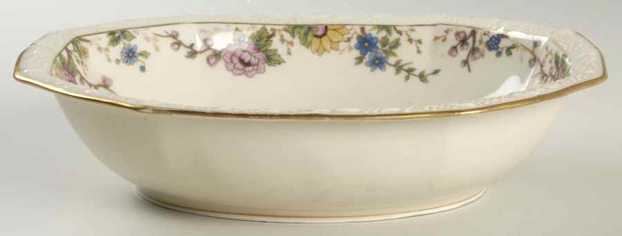 Primavera (Cream) 9" Oval Vegetable Bowl by R S Tillowitz-1