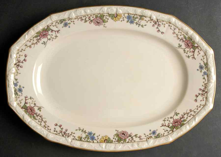 Primavera (Cream) 15" Oval Serving Platter by R S Tillowitz-1