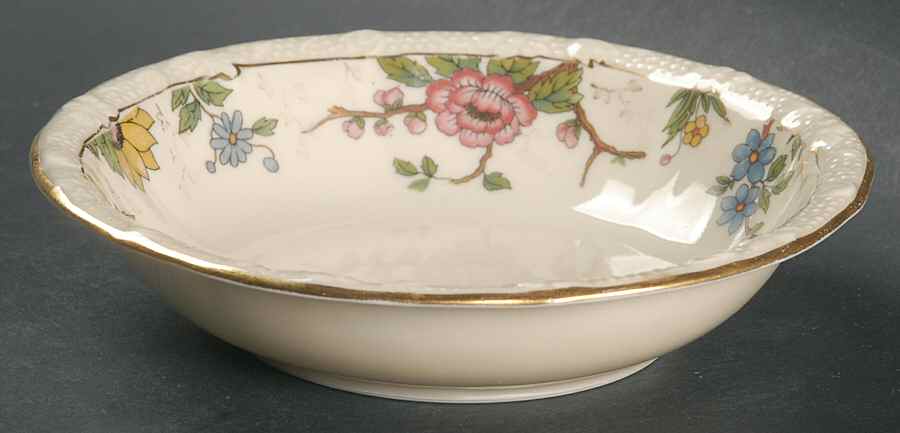 Primavera (Cream) Rim Fruit/Dessert (Sauce) Bowl by R S Tillowitz-1