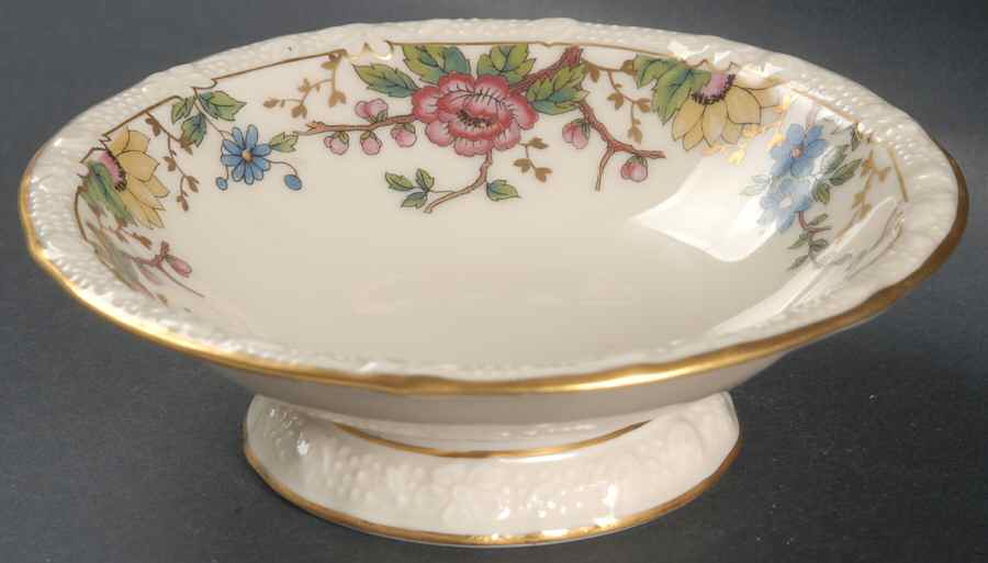 Primavera (Cream) Rim Fruit/Dessert (Sauce) Bowl by R S Tillowitz-1
