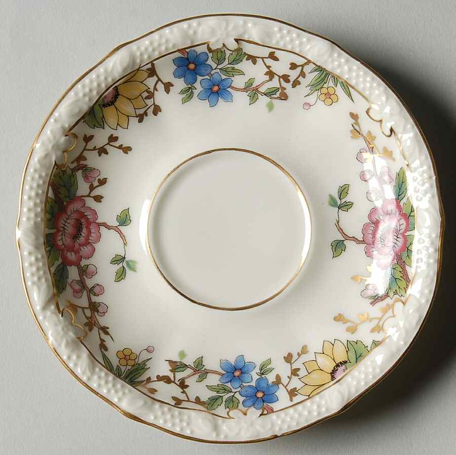 Primavera (Cream) Saucer for Demitasse Cup by R S Tillowitz-1