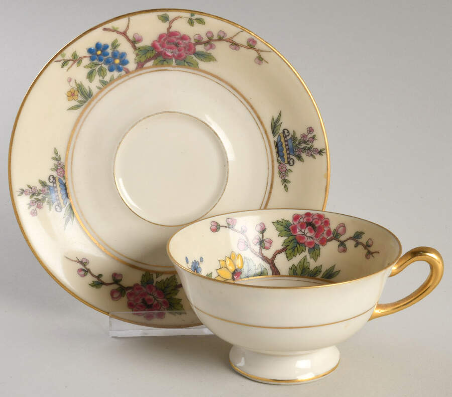Verano Footed Cup & Saucer Set by R S Tillowitz-1