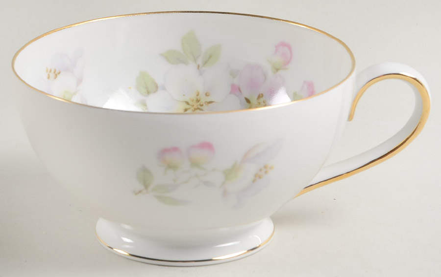 Apple Blossom (White Background) Footed Cup by Tirschenreuth-1