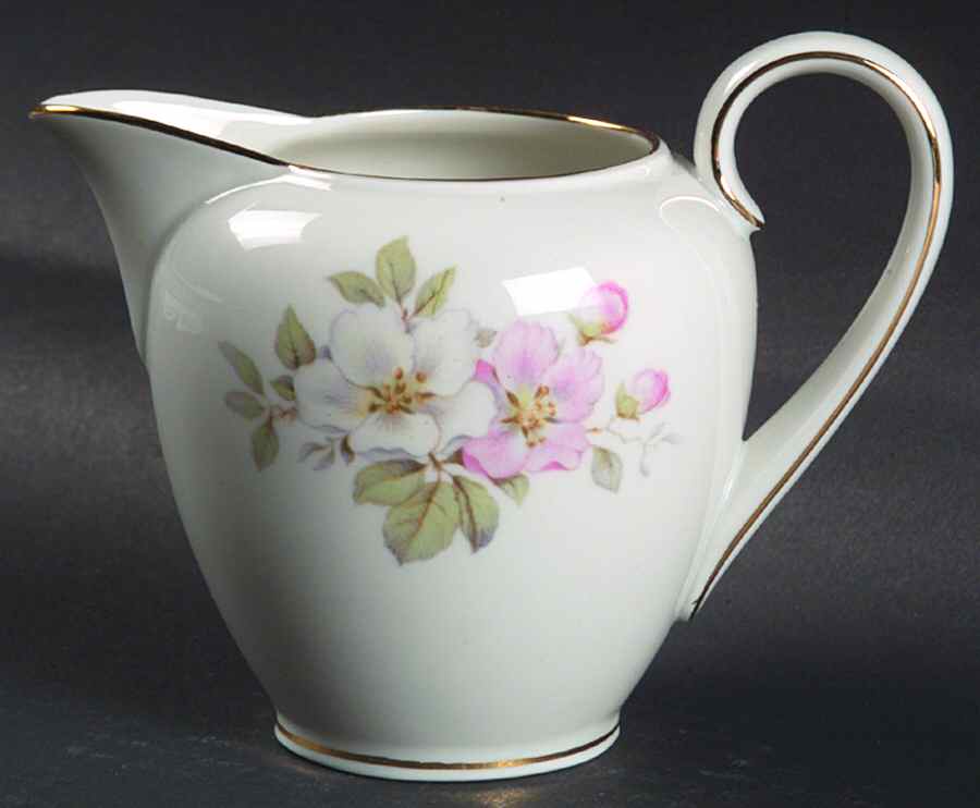 Apple Blossom (White Background) Creamer by Tirschenreuth-1