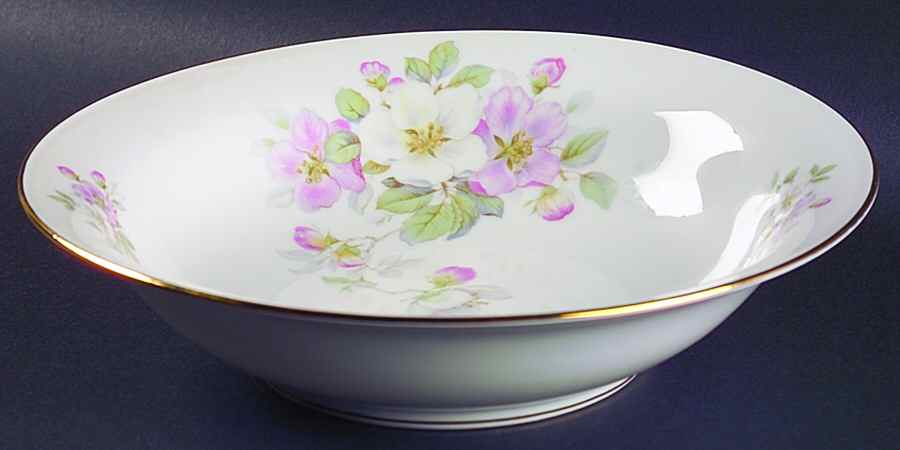 Apple Blossom (White Background) 9" Round Vegetable Bowl by Tirschenreuth-1