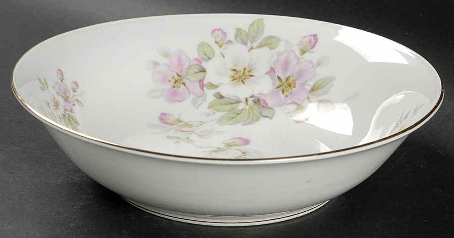 Apple Blossom (White Background) 8" Round Vegetable Bowl by Tirschenreuth-1