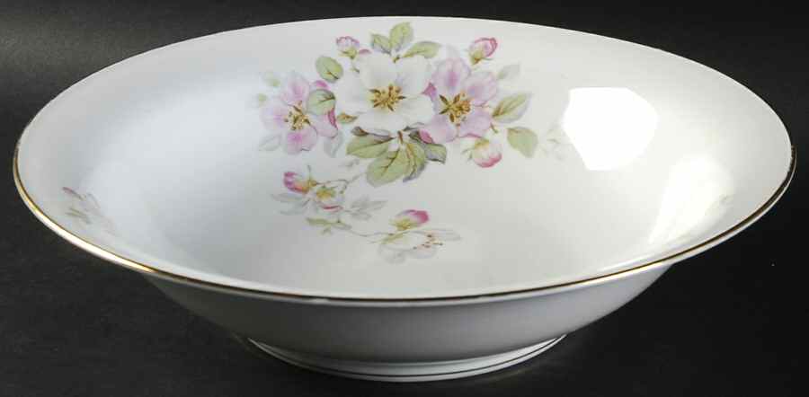 Apple Blossom (White Background) 10" Round Vegetable Bowl by Tirschenreuth-1