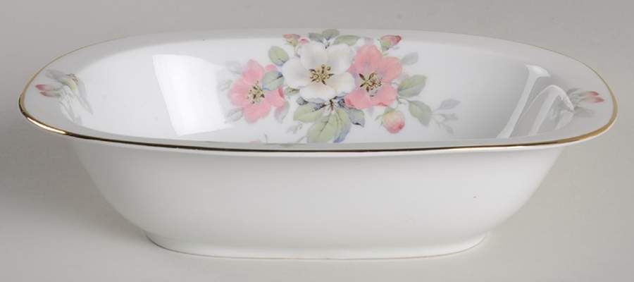 Apple Blossom (White Background) 8" Rectangular Vegetable Bowl by Tirschenreuth-1