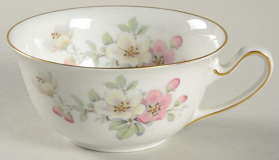 Apple Blossom (White Background) Flat Cup by Tirschenreuth-1