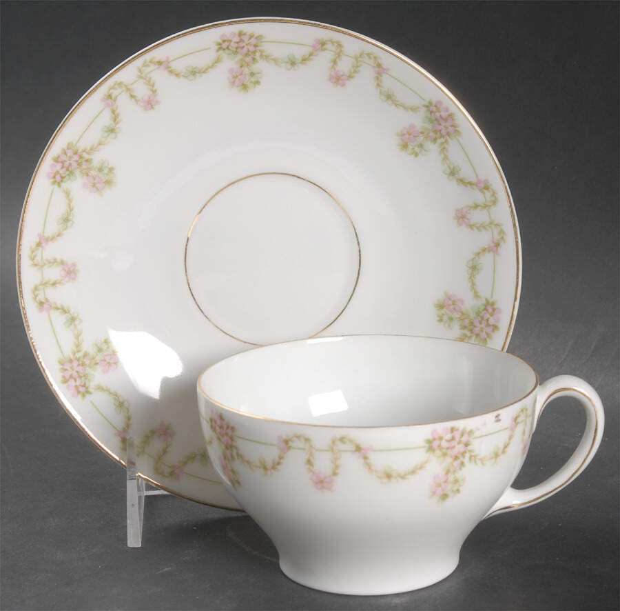 Arbutus Flat Cup & Saucer Set by Tirschenreuth-1