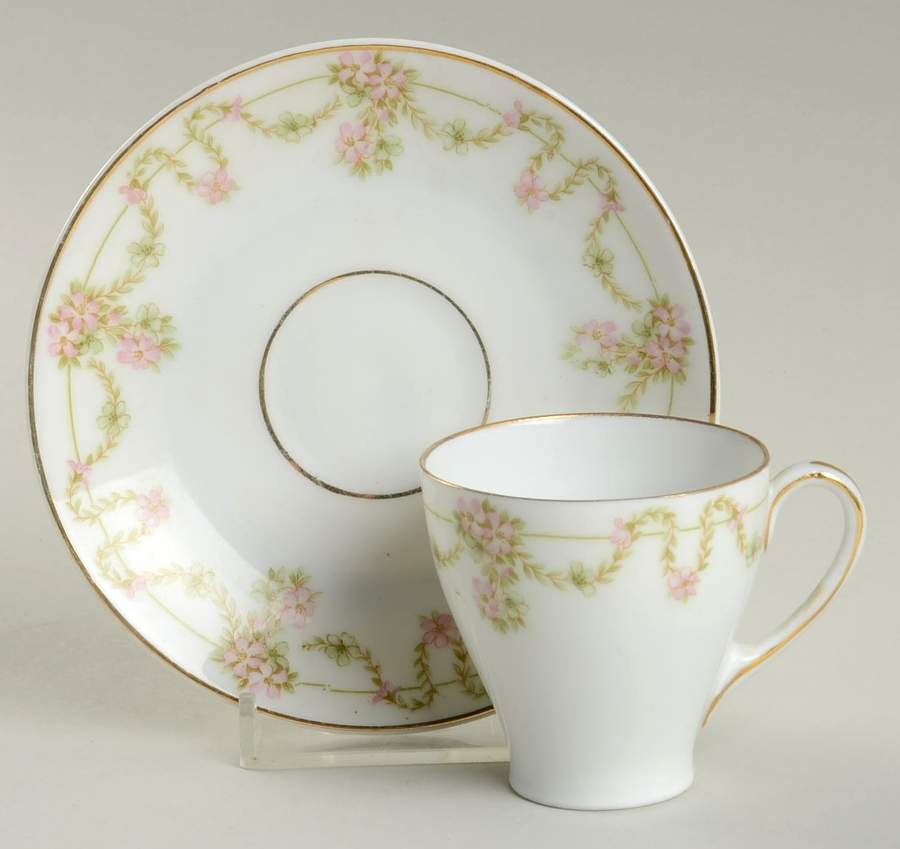 Arbutus Flat Demitasse Cup & Saucer Set by Tirschenreuth-1