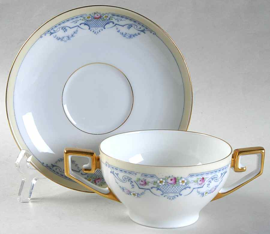 Arklow Flat Bouillon Cup & Saucer by Tirschenreuth-1