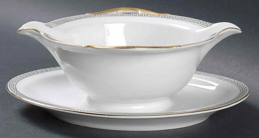 Athens Gravy Boat with Attached Underplate by Tirschenreuth-1