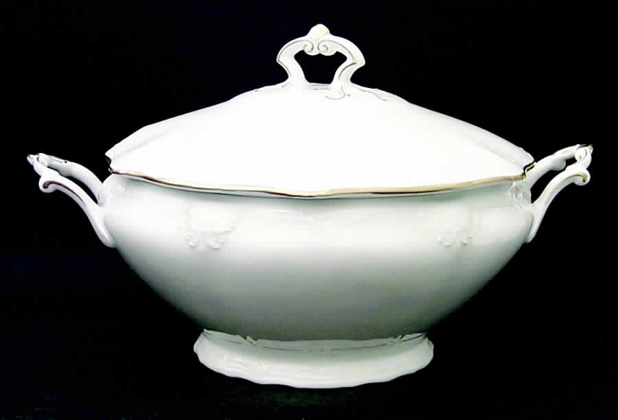 Baronesse Gold Tureen &  Lid by Tirschenreuth-1