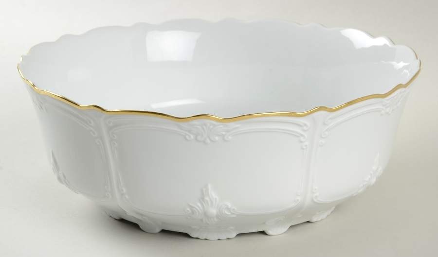 Baronesse Gold 9" Salad Serving Bowl by Tirschenreuth-1
