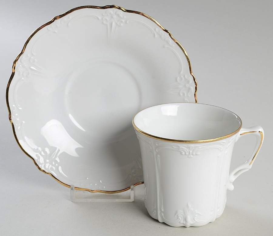 Baronesse Zitrogold Flat Cup & Saucer Set by Tirschenreuth-1