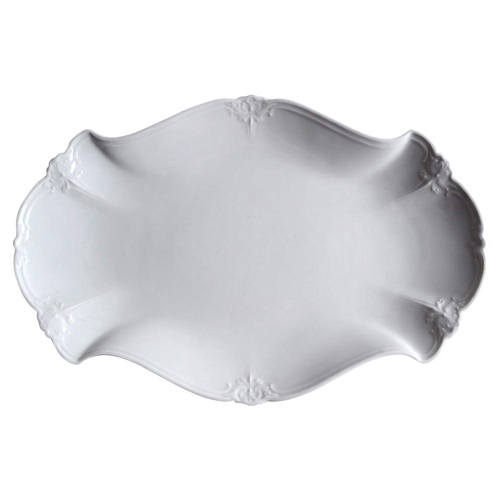 Baronesse White 15" Oval Serving Platter by Tirschenreuth-1