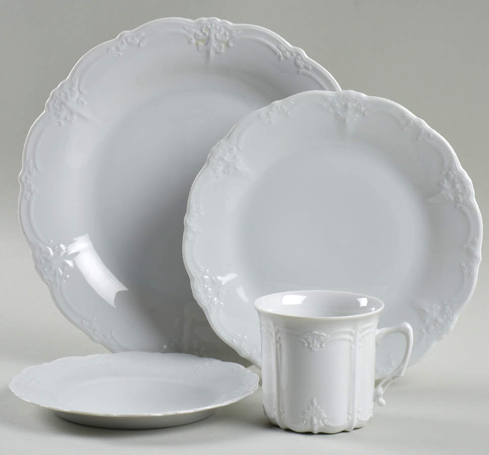 Baronesse White 4 Piece Place Setting by Tirschenreuth-1