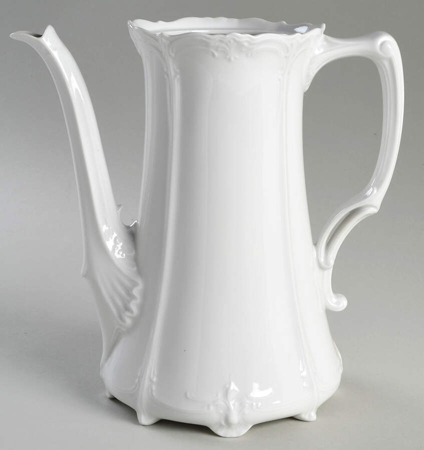 Baronesse White Coffee Pot No Lid by Tirschenreuth-1