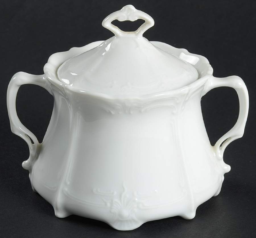 Baronesse White Mini Sugar Bowl & Lid by Tirschenreuth-1