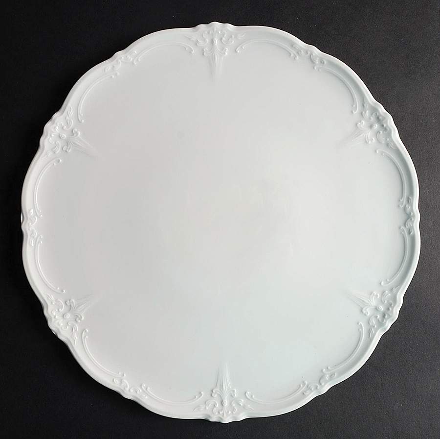 Baronesse White 12" Chop Plate (Round Platter) by Tirschenreuth-1
