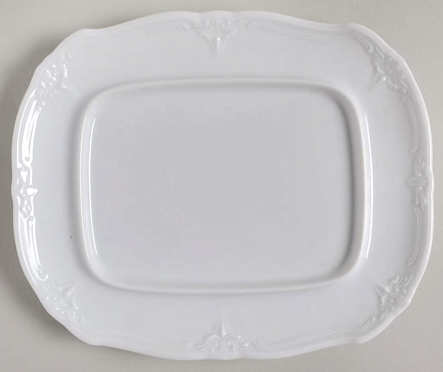 Baronesse White Rectangular Butter No Lid by Tirschenreuth-1