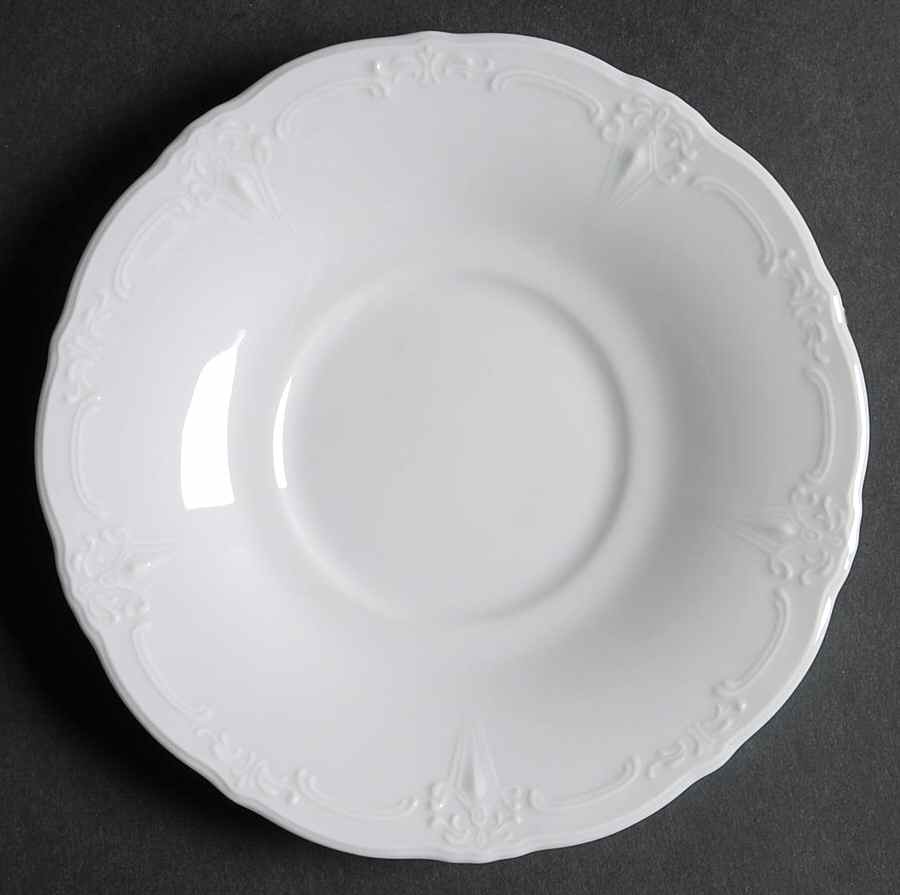 Baronesse White Saucer for Flat Cup by Tirschenreuth-1