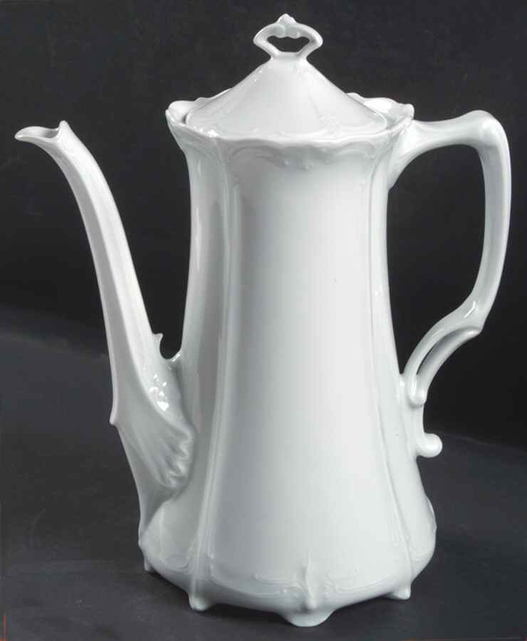 Baronesse White Coffee Pot & Lid by Tirschenreuth-1