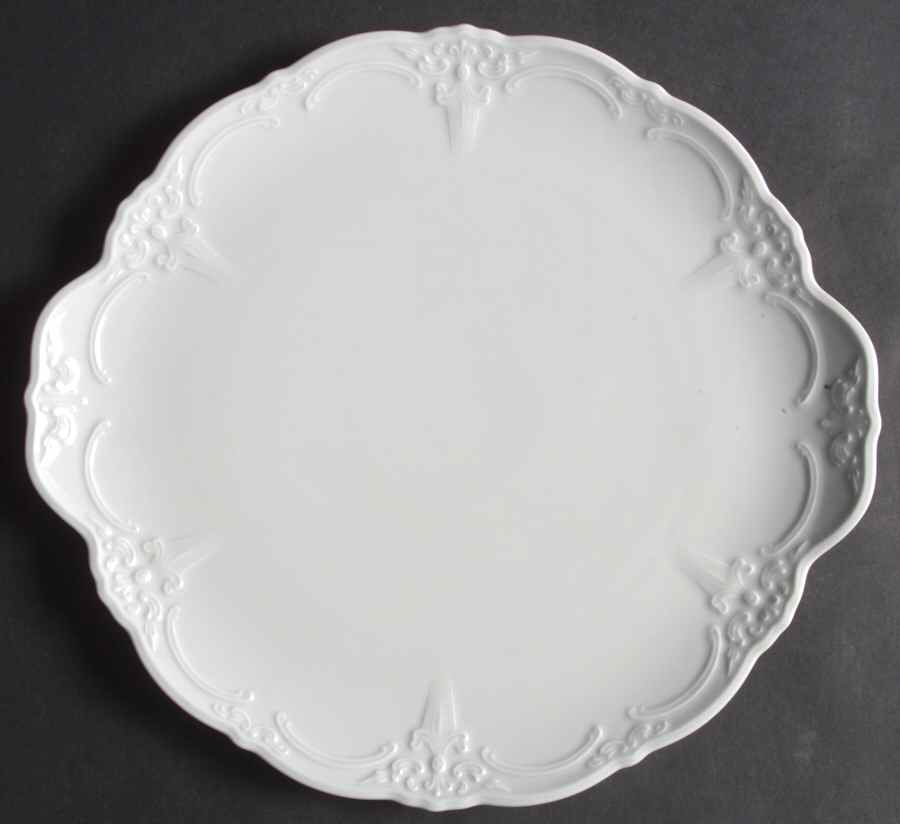 Baronesse White Handled Cake Plate by Tirschenreuth-1