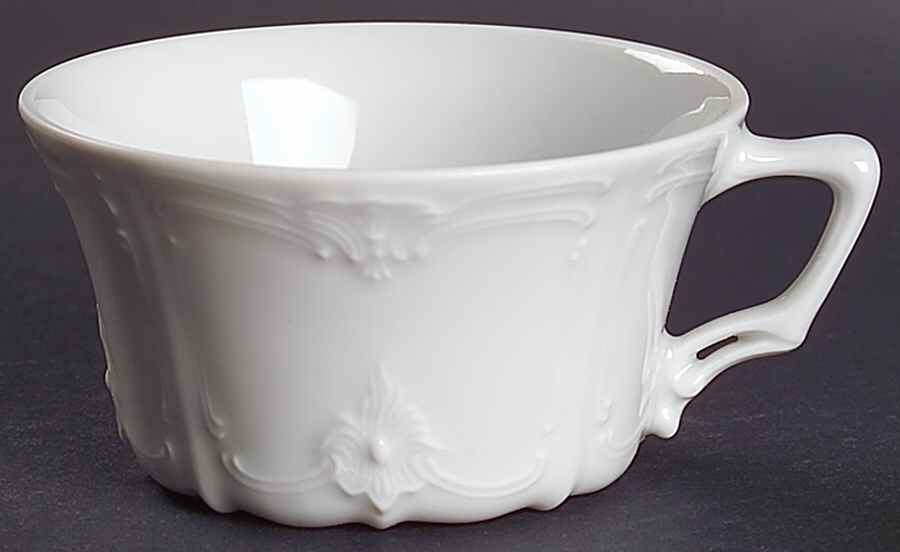Baronesse White Flat Cup by Tirschenreuth-1