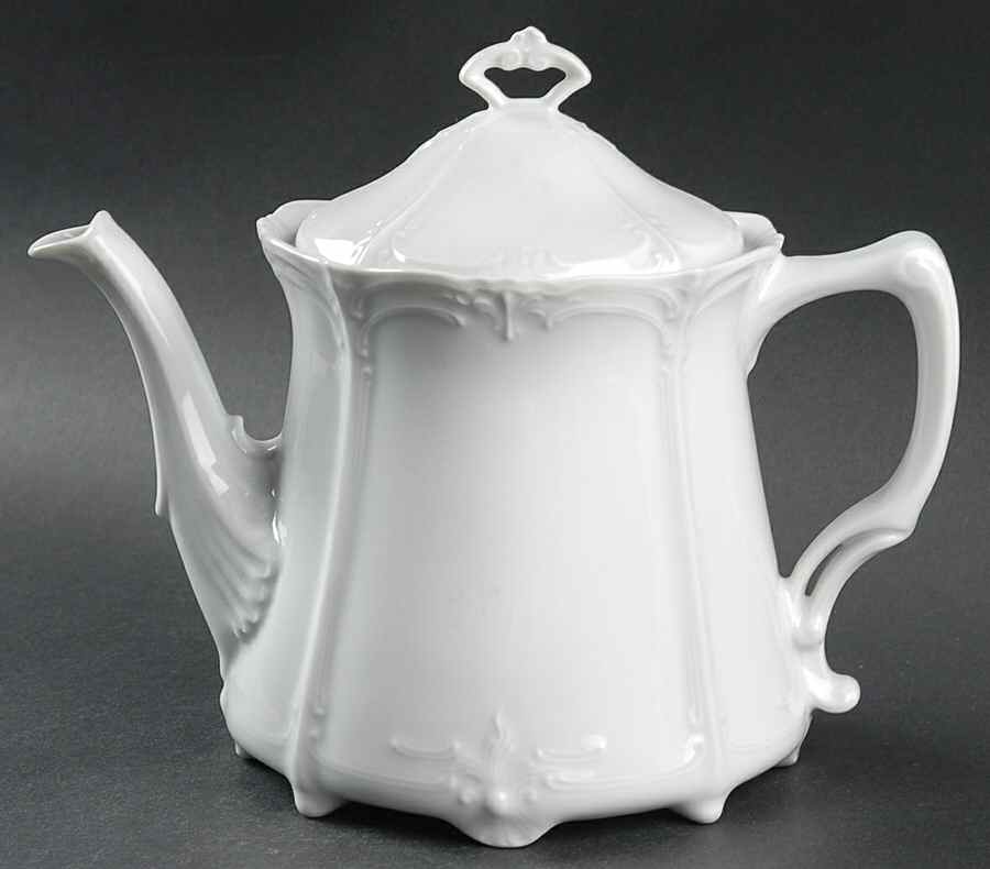 Baronesse White Teapot & Lid by Tirschenreuth-1